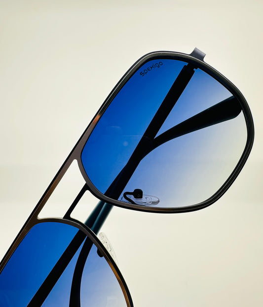 Aviateur Bleu | Polarized Sunglasses - SPX3375